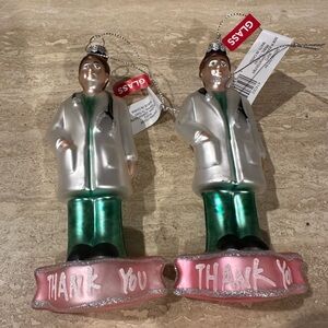 Thank You Doctor/ Nurse / Medical theme Ornaments - Green and Pink